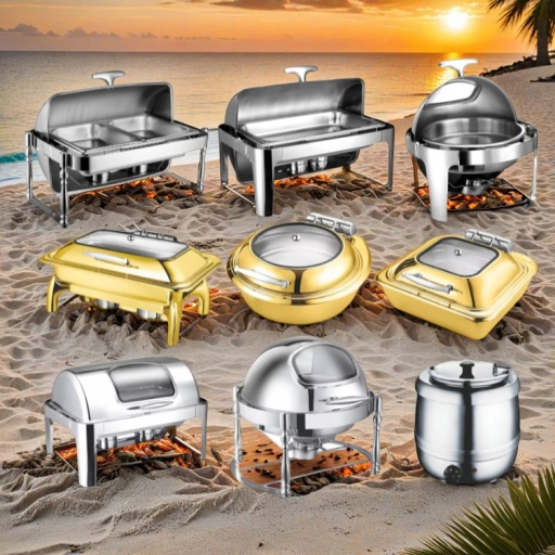 Best Price RM Commercial Silver Gold Modern Elegant Small Soup Fancyt Wholesale Cheap Stainless Steel Luxury Buffet Set of Chafing Pans Dishes Near Me for Sale