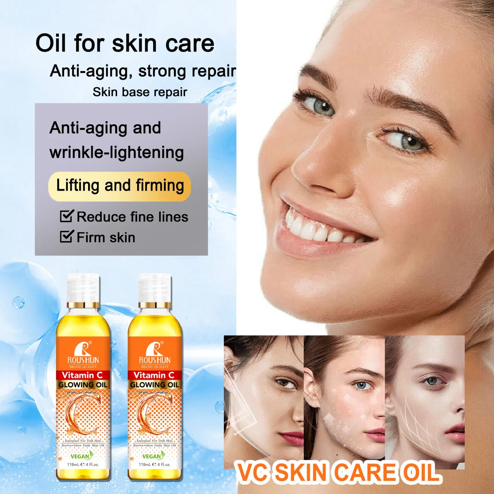 Moisturizing Whitening Oil Body Skin Smooth Hydration