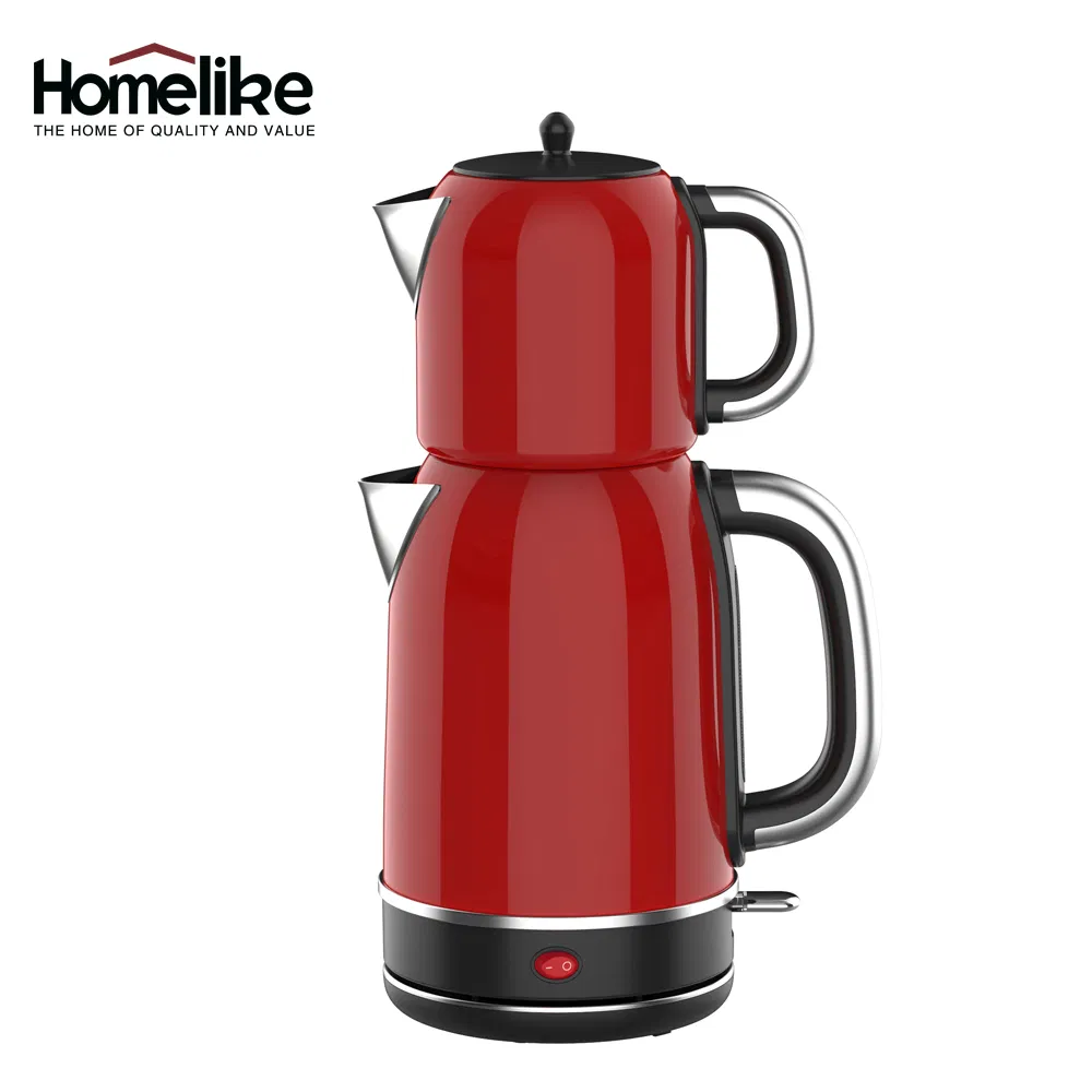 Stainless Steel Tea Kettle with Silver Painted Modern Tea Pot Set with Infuser Coffee Maker Turkish Samovar
