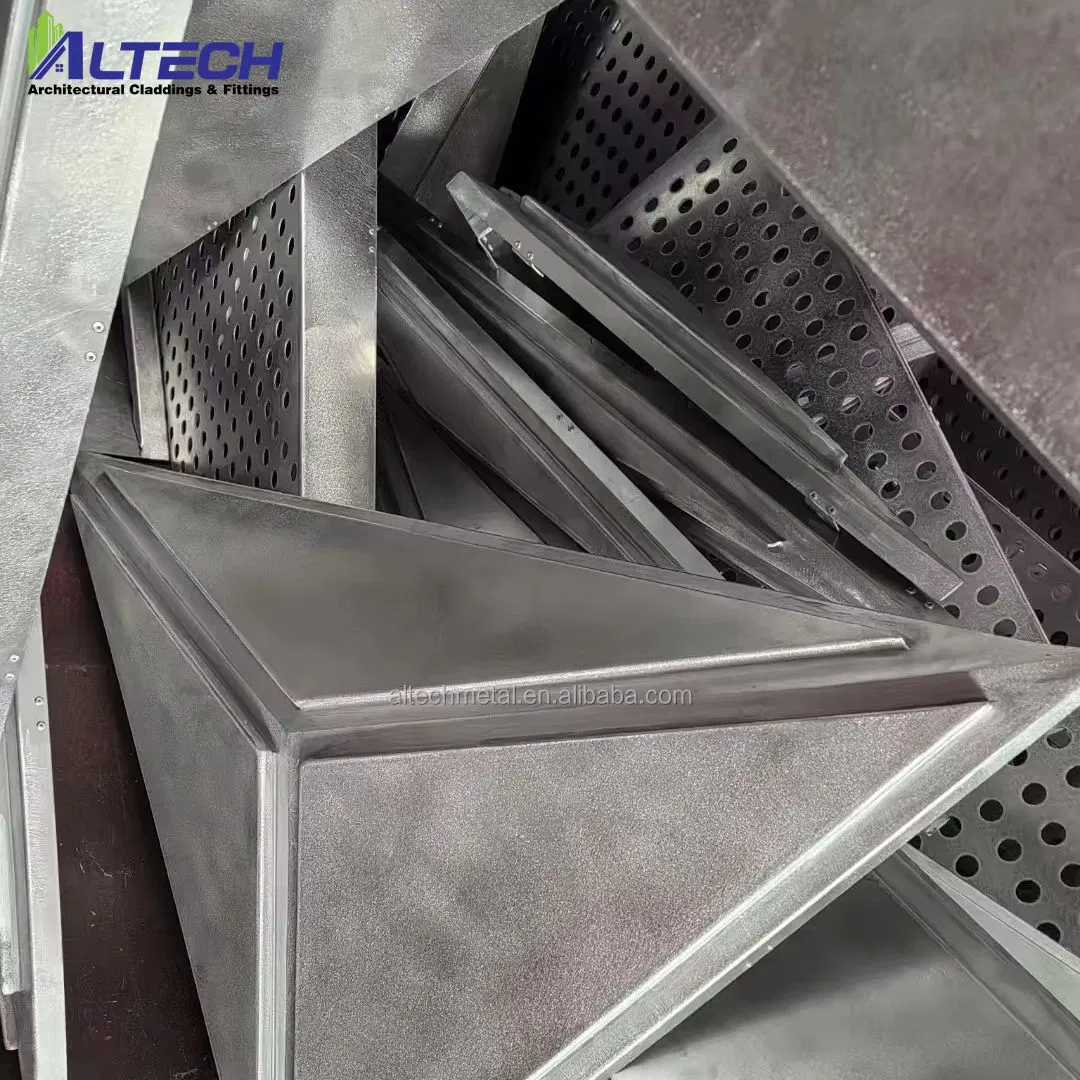 Trianqular Solid Aluminum Alloy Panel for Curtain Wall Modern Exterior Decoration Solid Aluminum Panel