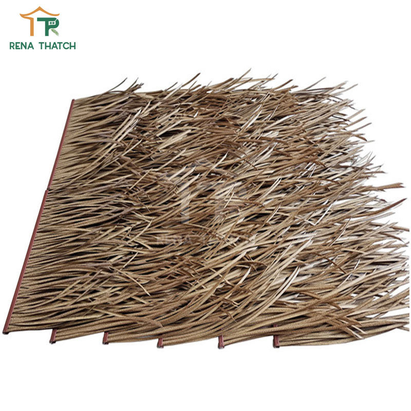 Factory Wholesale Cheap Artificial Thatch Fire Resistant Artificial Coconut Palm Thatch