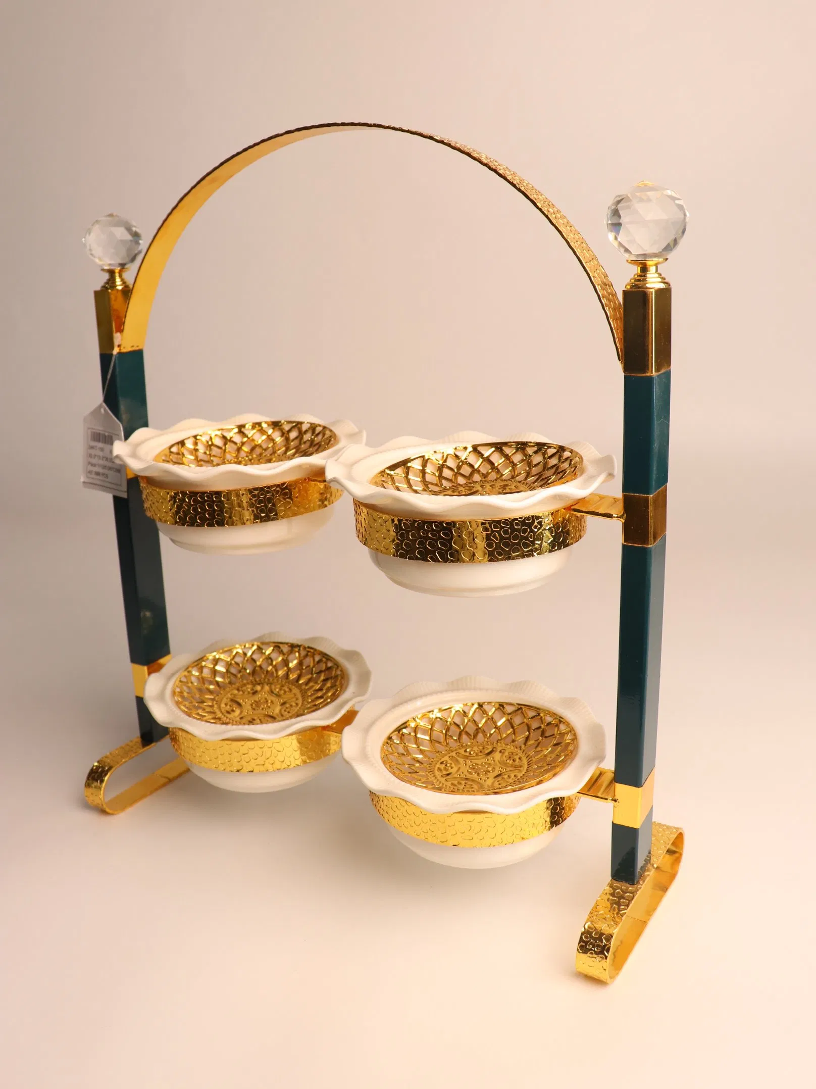New High-End Gold-Plated Ceramic Fruit Tray