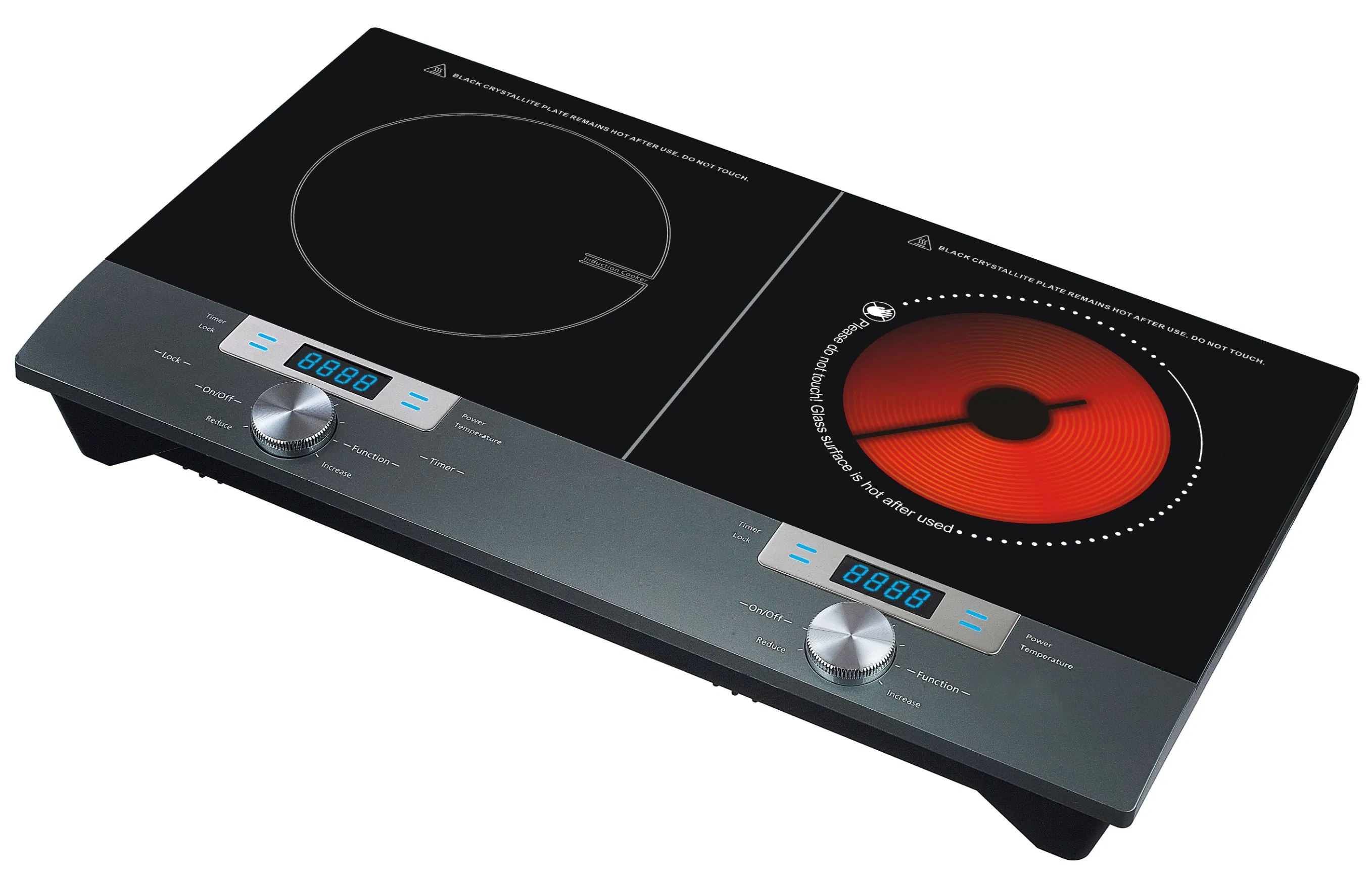 Two Burner Seperate Glass Infrared Cooker Best Price with Sensor Touch and Knob Control Hot Selling Models