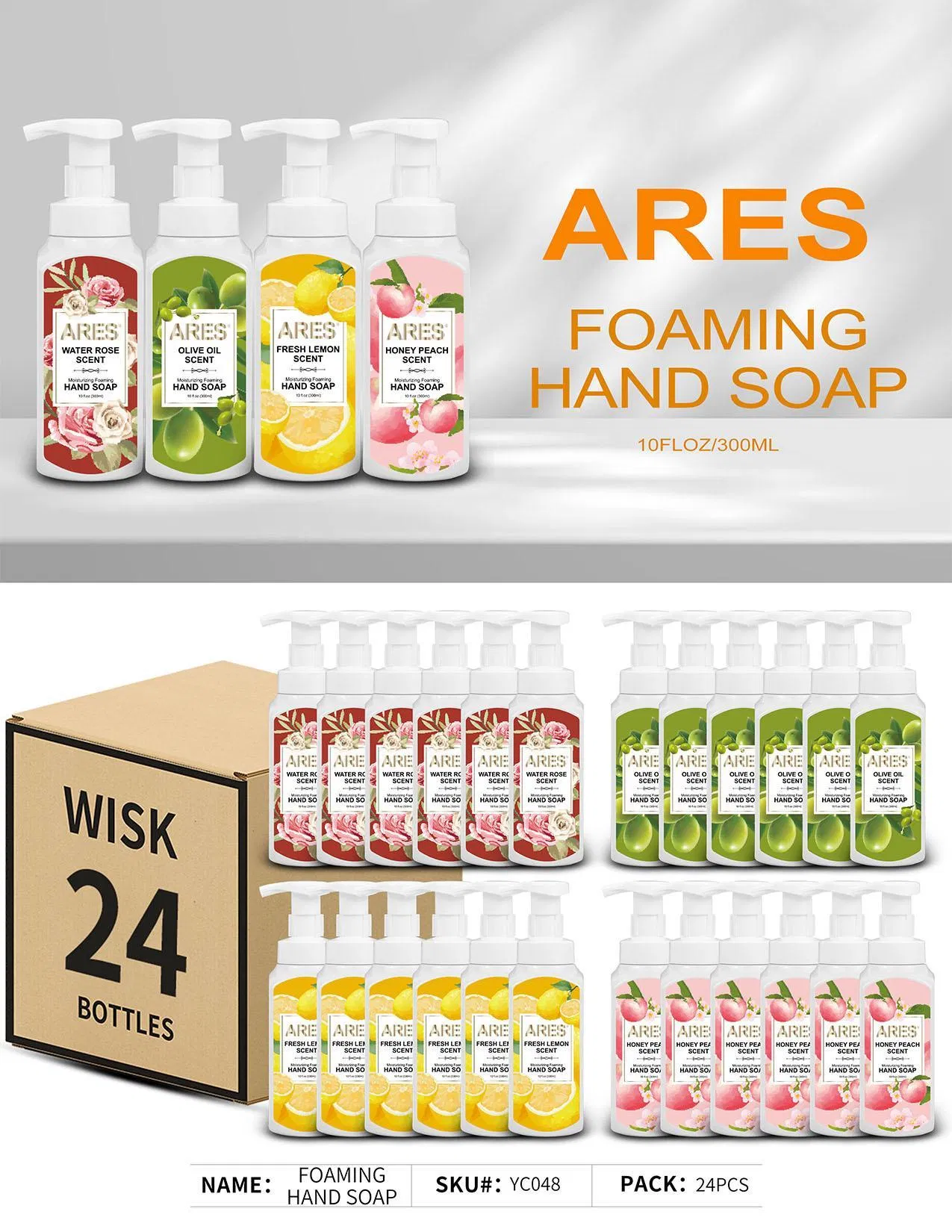 OEM Private Label 100/300/500/1000ml Foaming Hand Liquid Soap Hand Wash Hand Cleanser