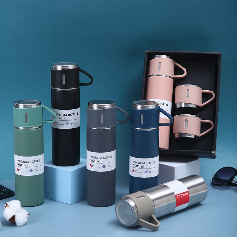 500ml Travel Coffee Tumbler Stainless Steel Vacuum Thermo Cup Double Wall Flask Set Cup 500ml Coffee Mugs