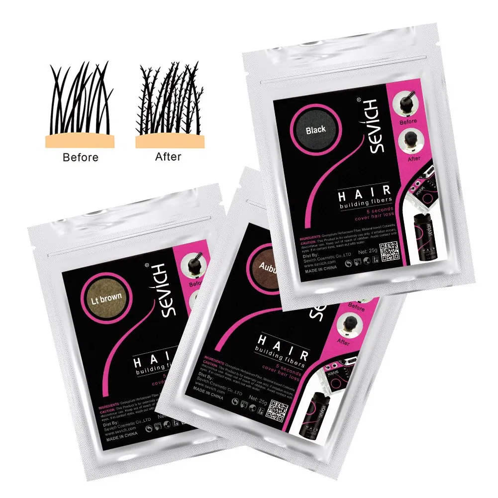 Private Label Hair Regrowth Treatment Hair Fiber 25g Refill Pack