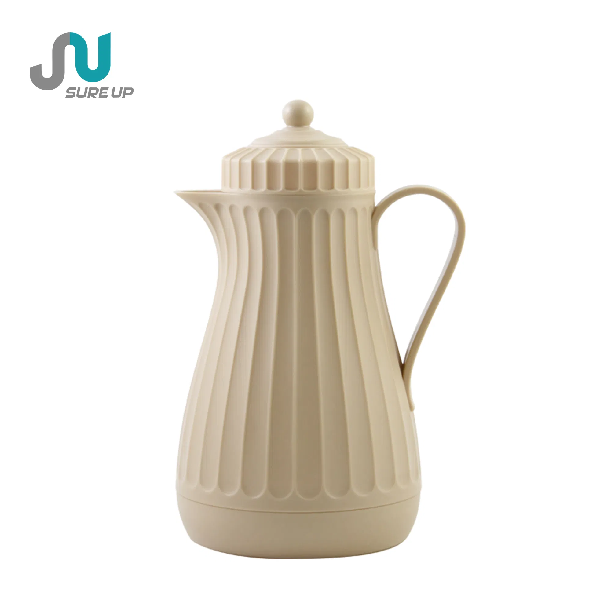 Кувшин с двойной стенкой из стекла и нержавеющей стали, 1 л