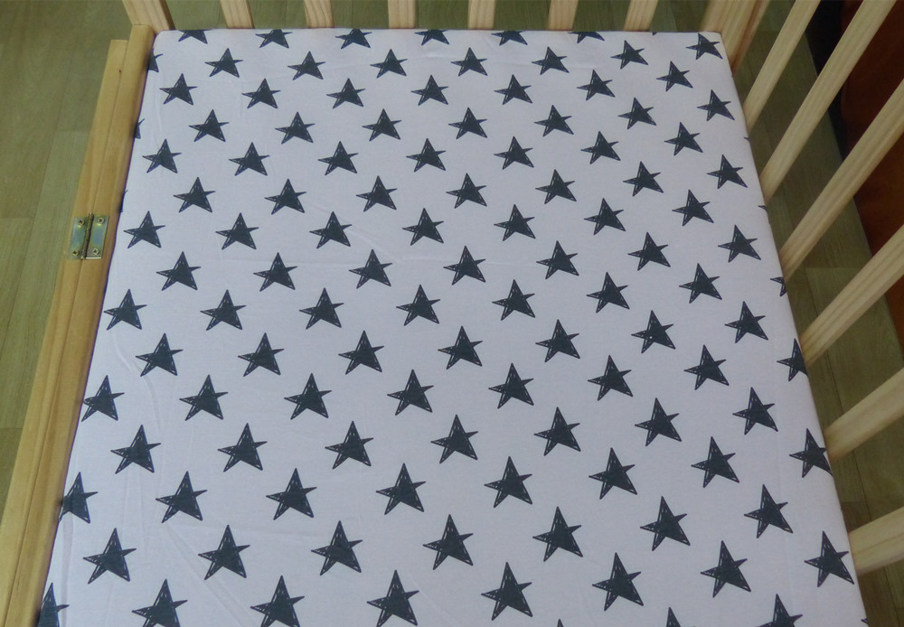 Custom Designs Elastic Crib Sheet 100% Cotton Jersey Baby Fitted Sheet