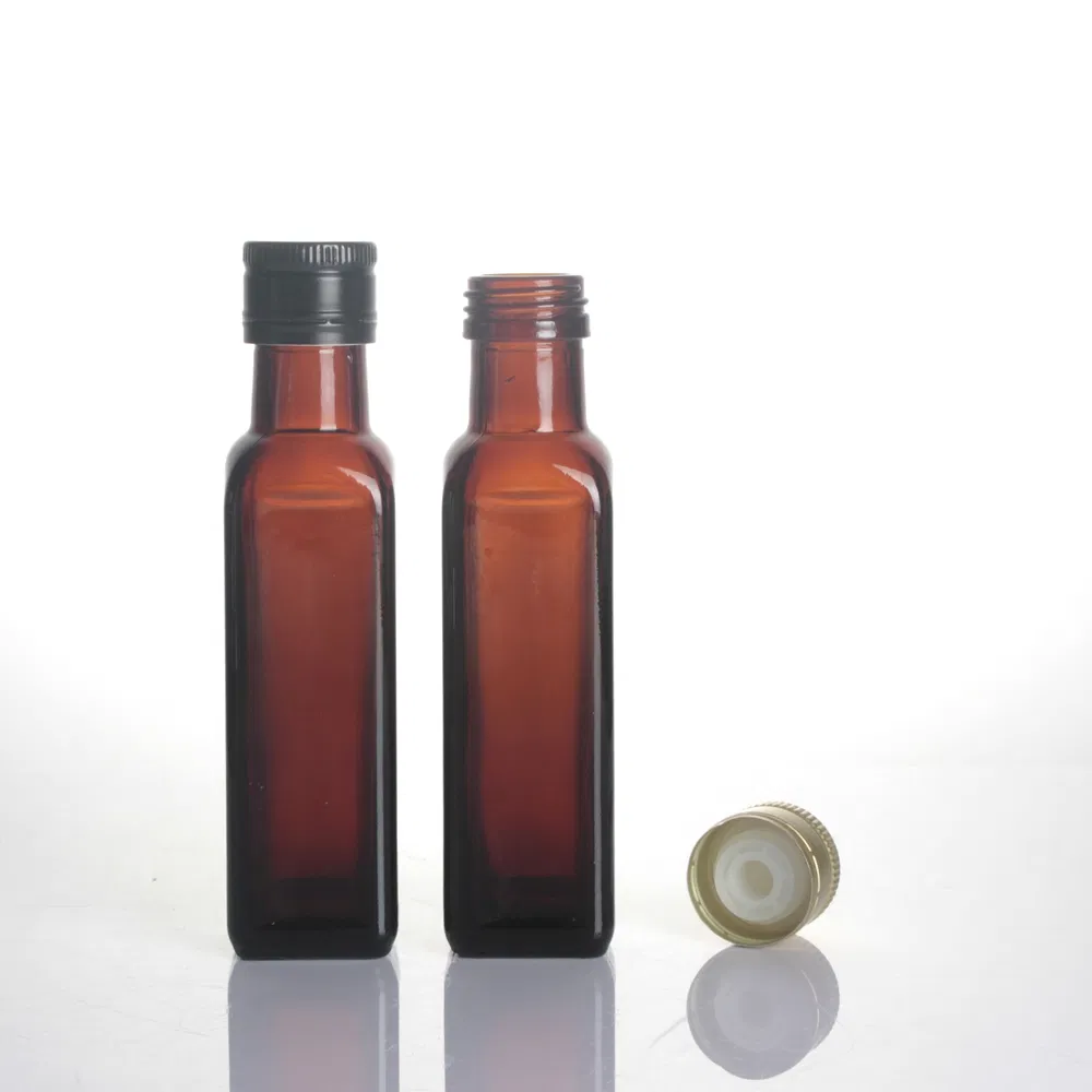 100ml Brown Color Round Square Shape Olive Oil Bottle