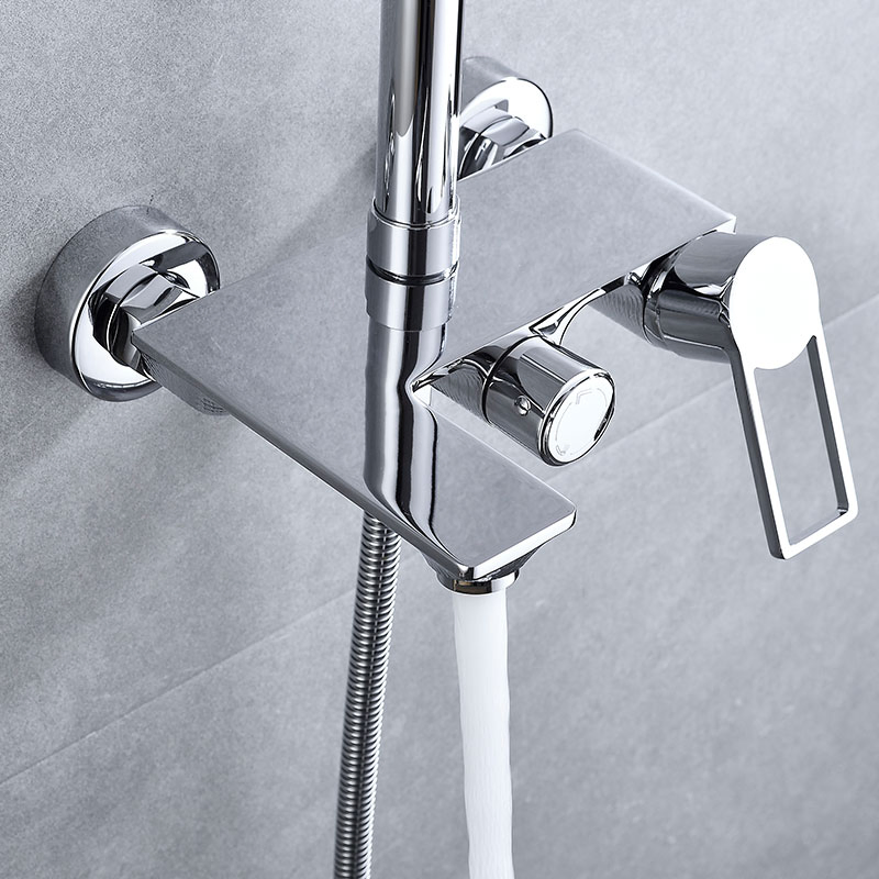 China Bathroom Accessories Luxury Brass Bathroom Chrome Shower Set