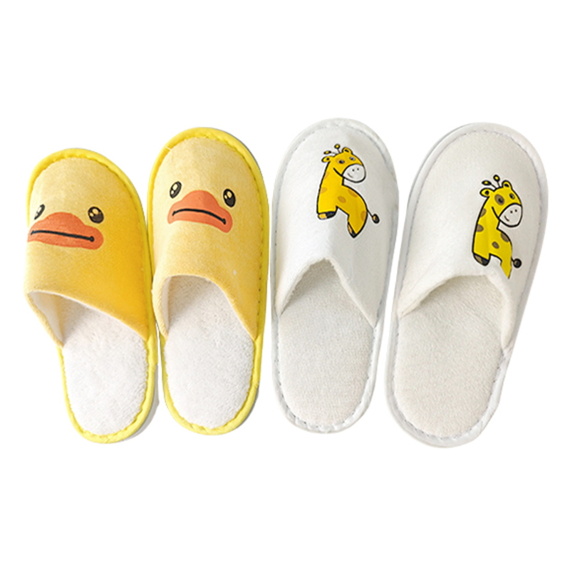 Disposable Kids Slippers for Hotel Use Soft Non-Slip Biodegradable Eco-Friendly Portable Children Slippers Bulk Wholesale