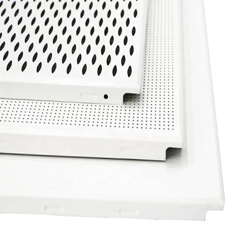 Shopping Mall Hospital Decorative Acoustic 2*2FT Aluminum Square Ceiling Panel