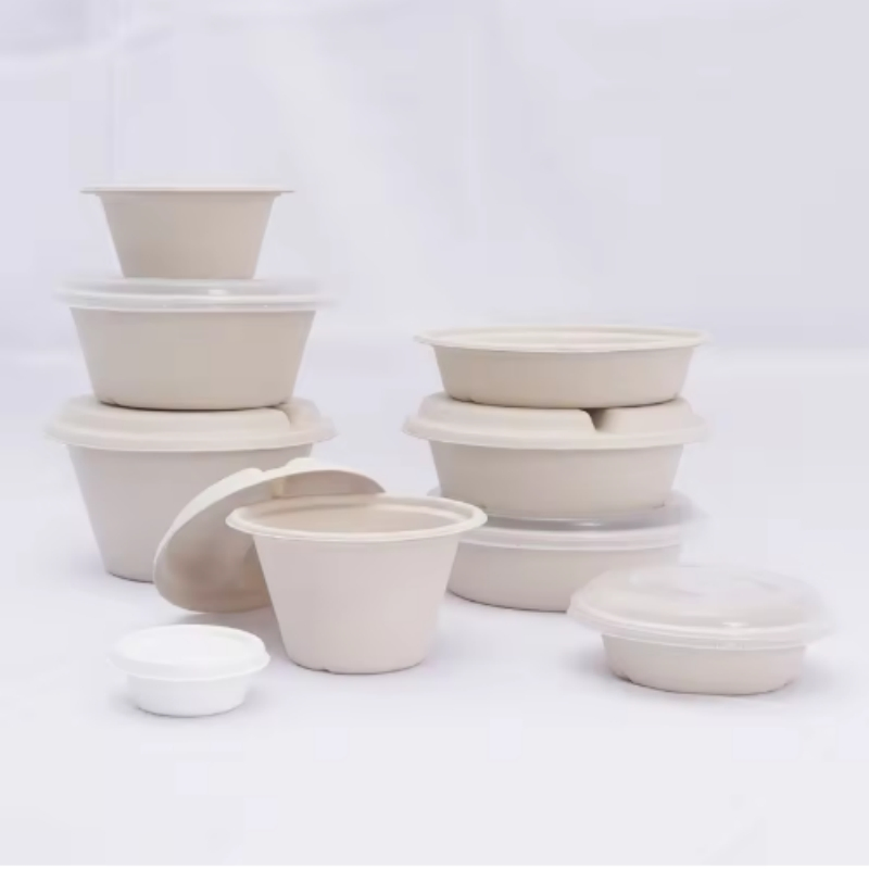 Custom Printed 6 9 10 12 Inch Eco Friendly Sugarcane Salad Bowl
