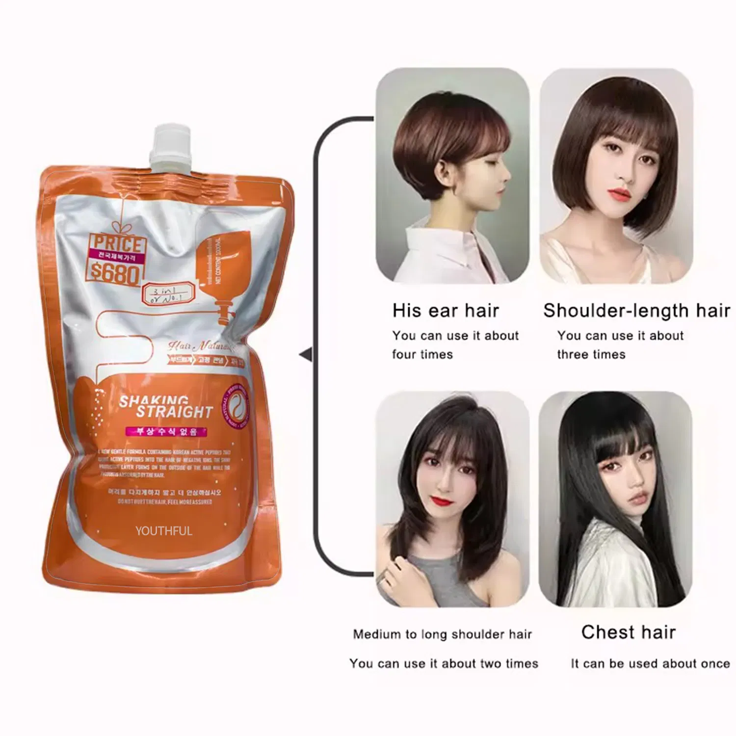 Professional Hair Rebonding Treatment Cream for Silky Straight Locks