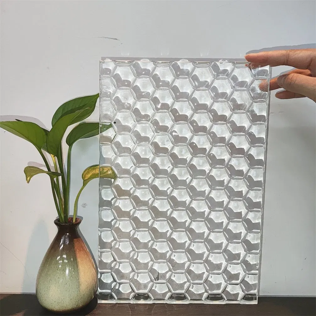 10mm Beautiful Style Fused Pattern Glass for Home Decorative