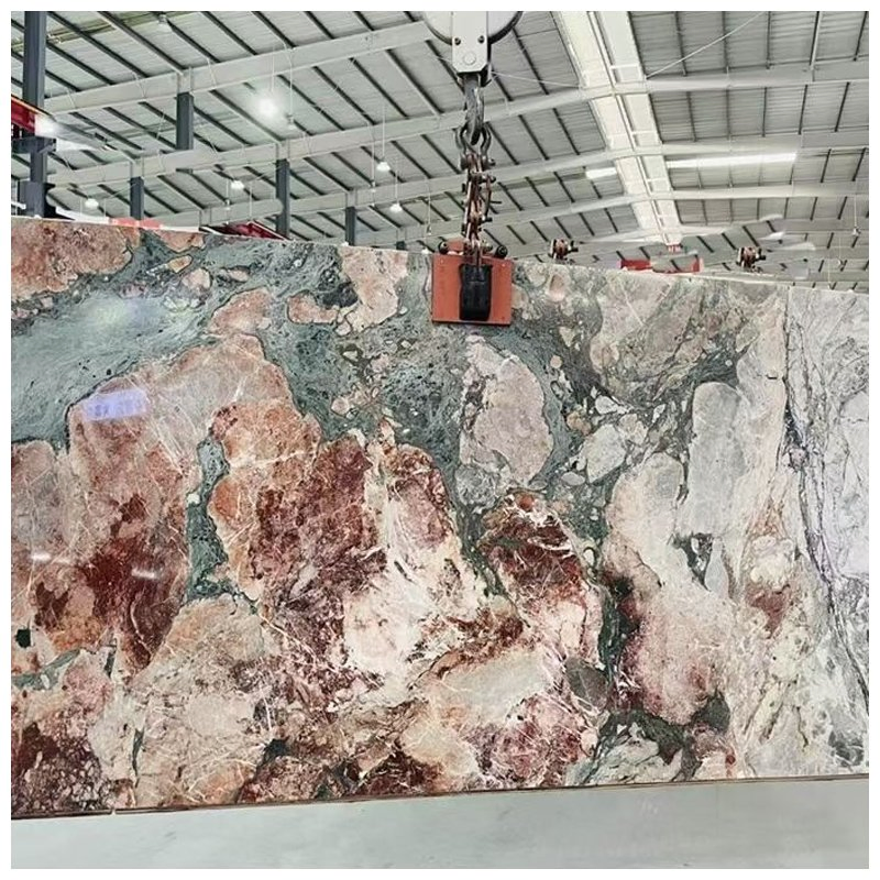 Chinese Four Seasons Pink Marble Slabs for Interior Decoration Projects