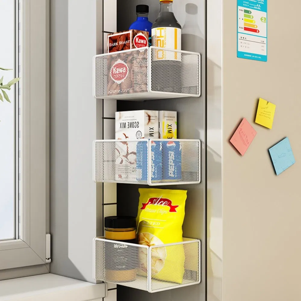 Wall Mounted Hanging Organizer Baskets for Kitchen Bathroom Bedroom Storage Use Mi26233