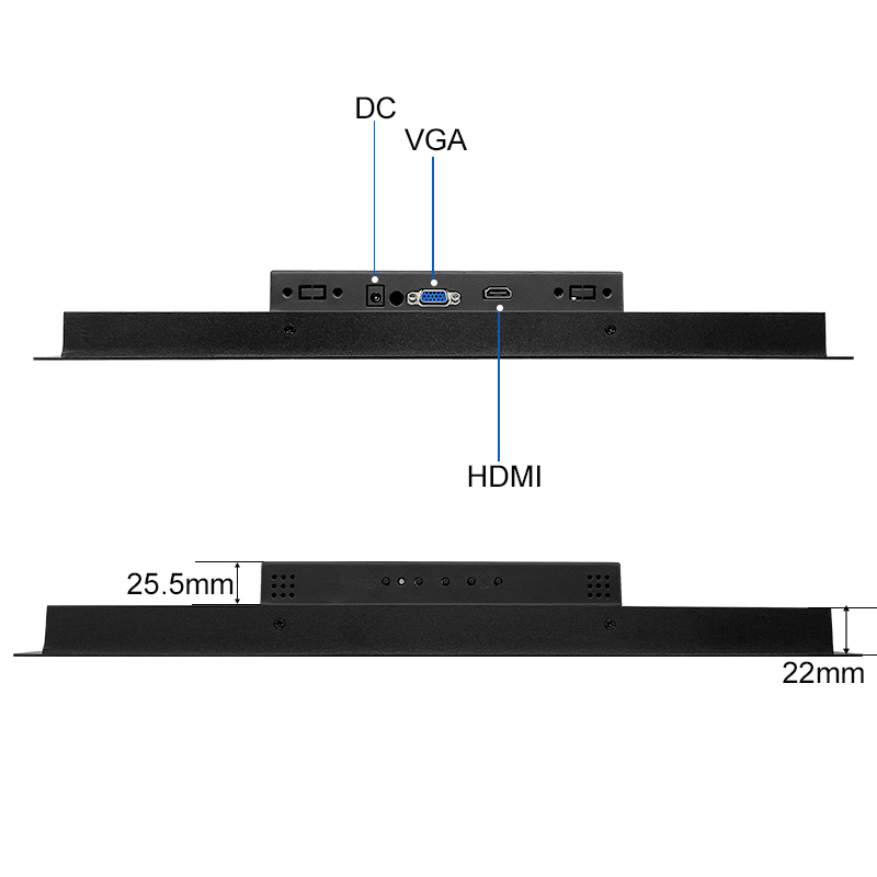 Промышленный монитор 15.6″ с сенсорным экраном Full HD