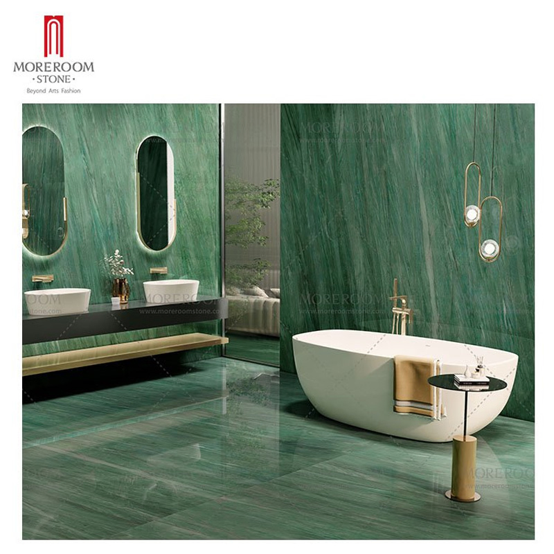 1600*3200 Green Emerald Marble Look Large Format Tile Sintered Stone for Countertop