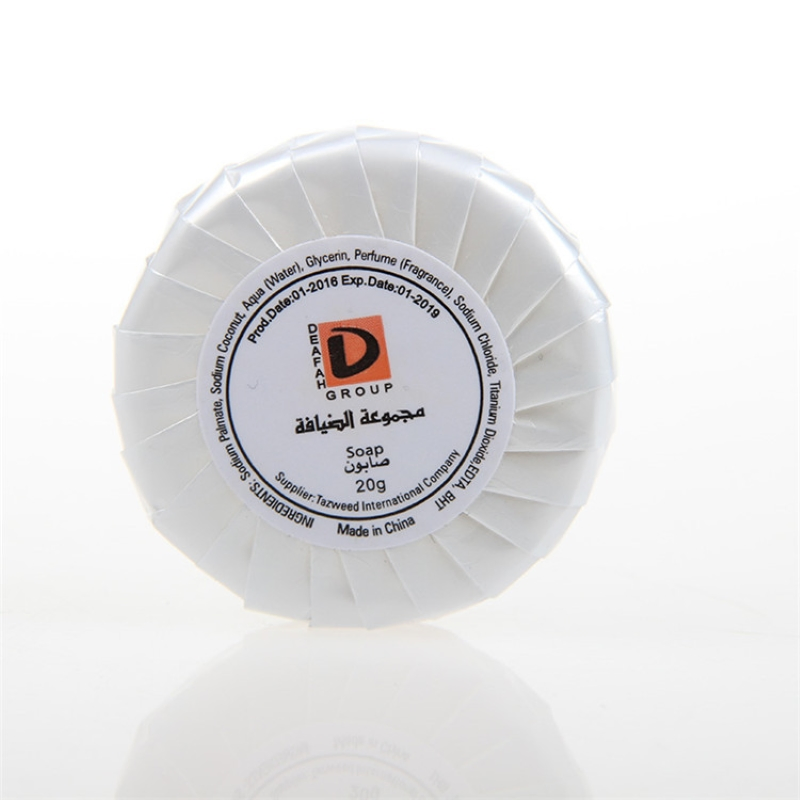 Round Pleated Wrapper Scented Soap with Hotel Amenities for Guest Room