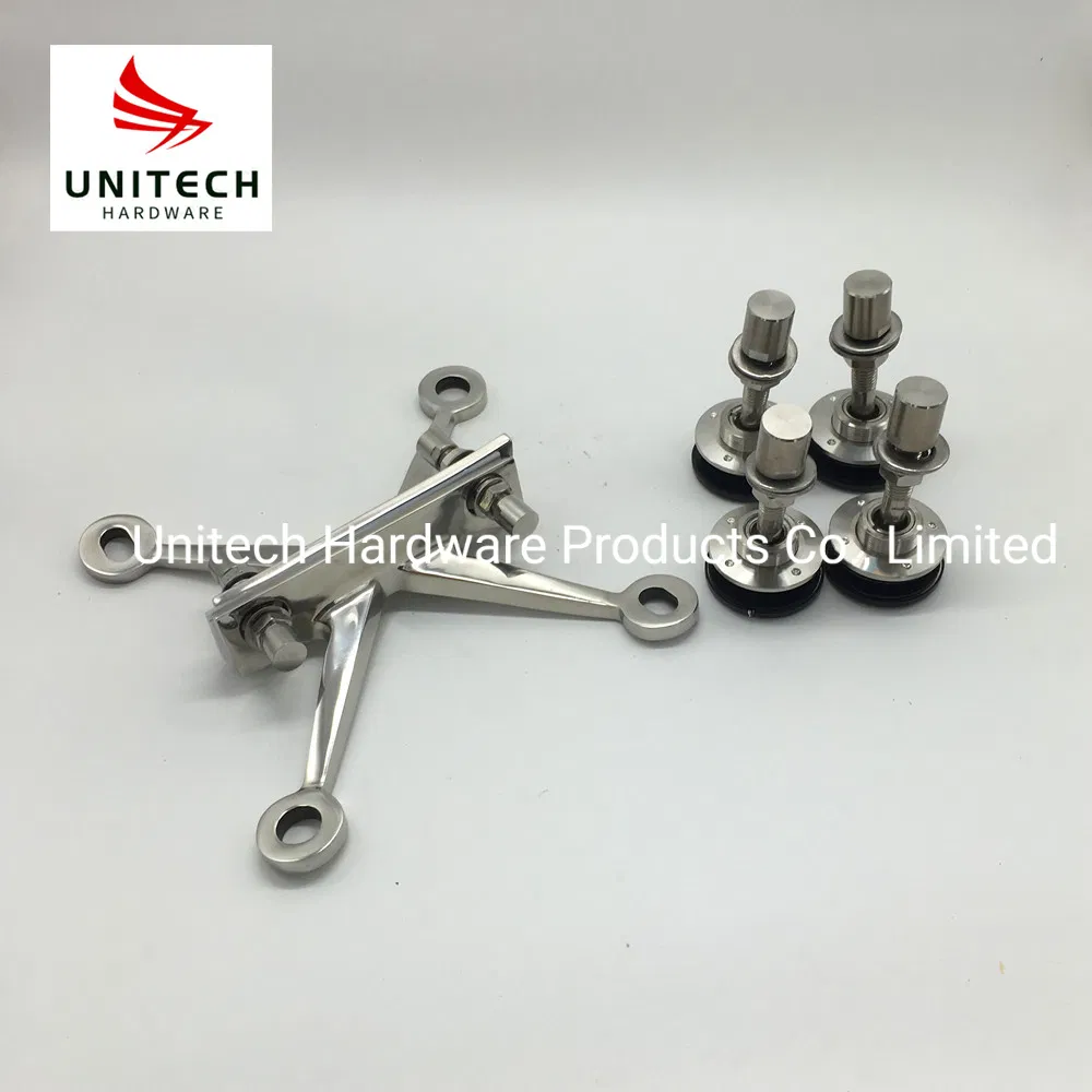 SS316L K Shape Glass Curtain Wall Fitting Glass Spider with Routel Glass Connector Accessories