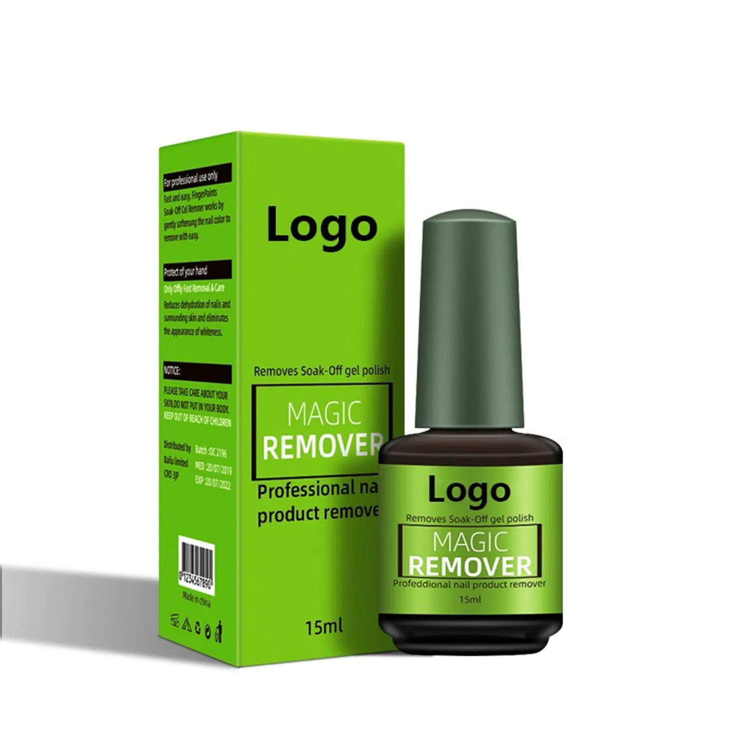 AS Gel Nail Polish Remover 15ml Professional Removes Soak off Gel Nail Polish Burst Magic Gel Polish Fast Remover