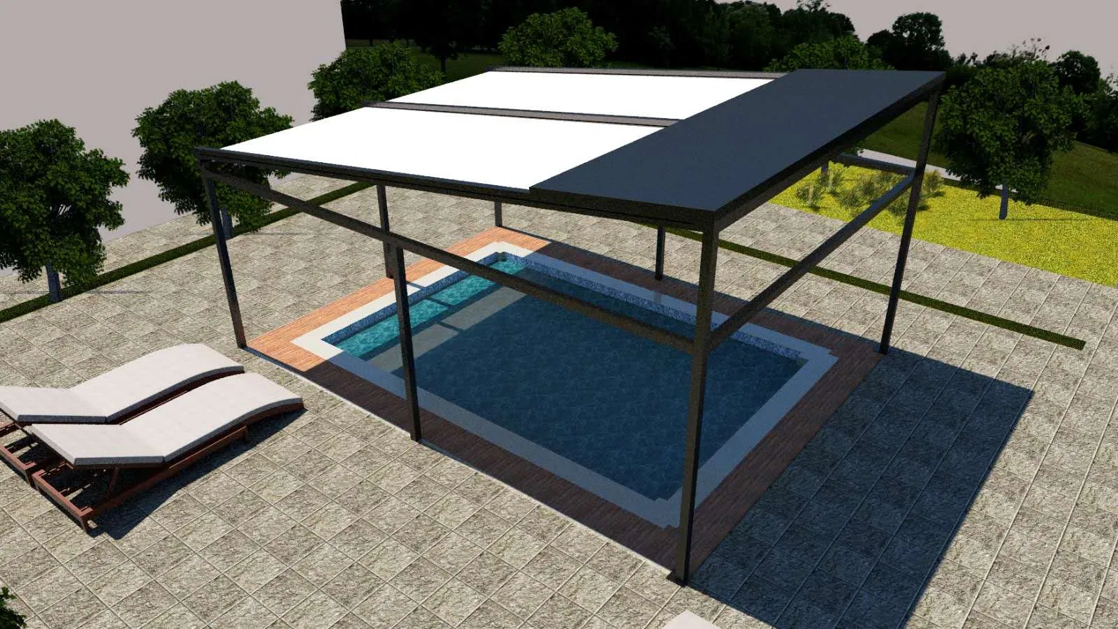 Aluminum Roof Electric Pergola Retractable Awning Canopy Motorized Outdoor