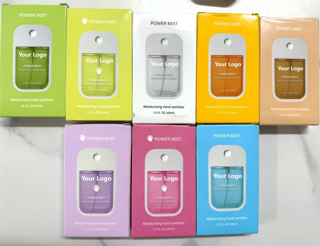 Your Logo Wash Hand Hydrating Fragrance Travel Hand Sanitizer Spray for Gifts