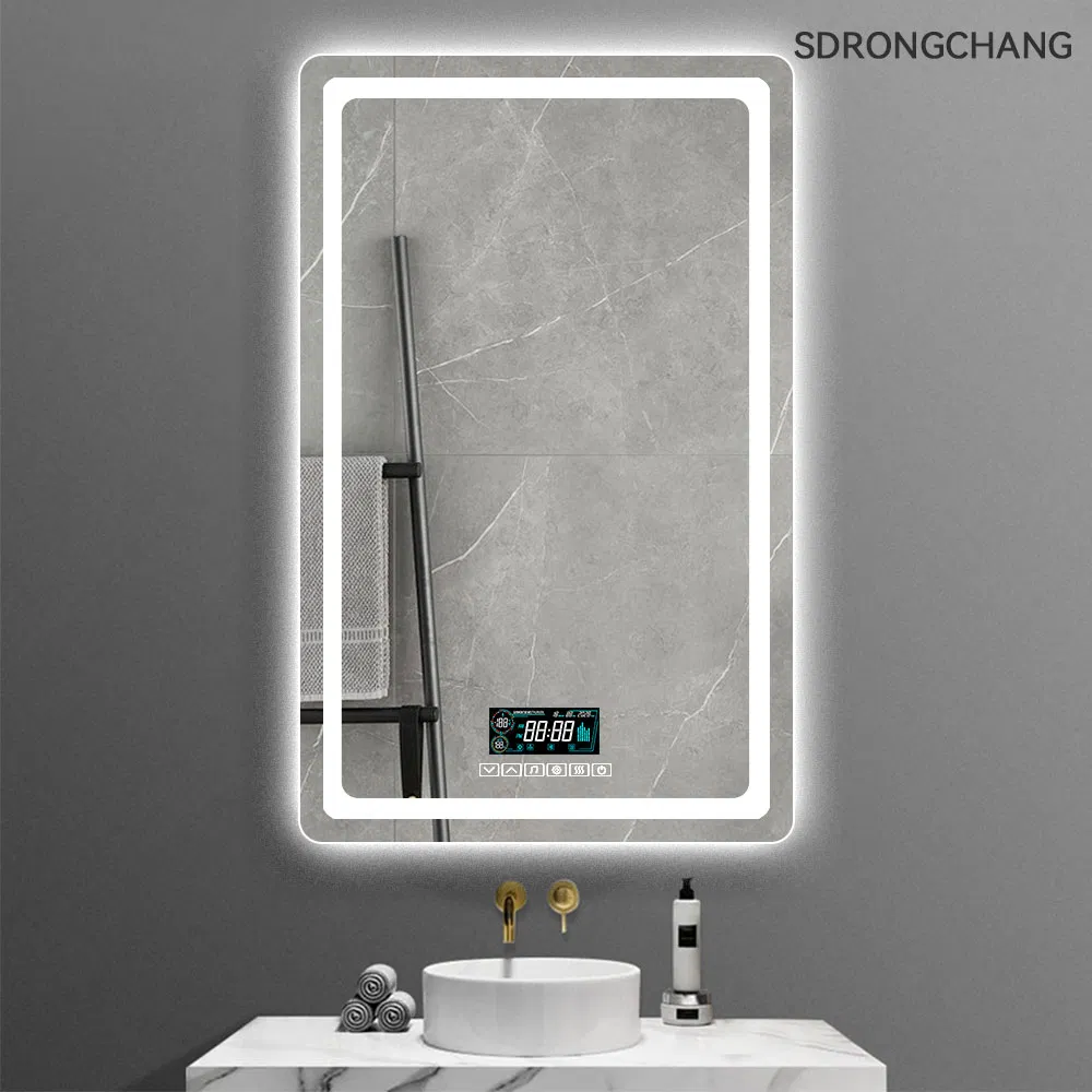 Anti-Fog Illuminated Smart LED Mirror Frameless Bathroom Lighting Mirror with Blue-Tooth