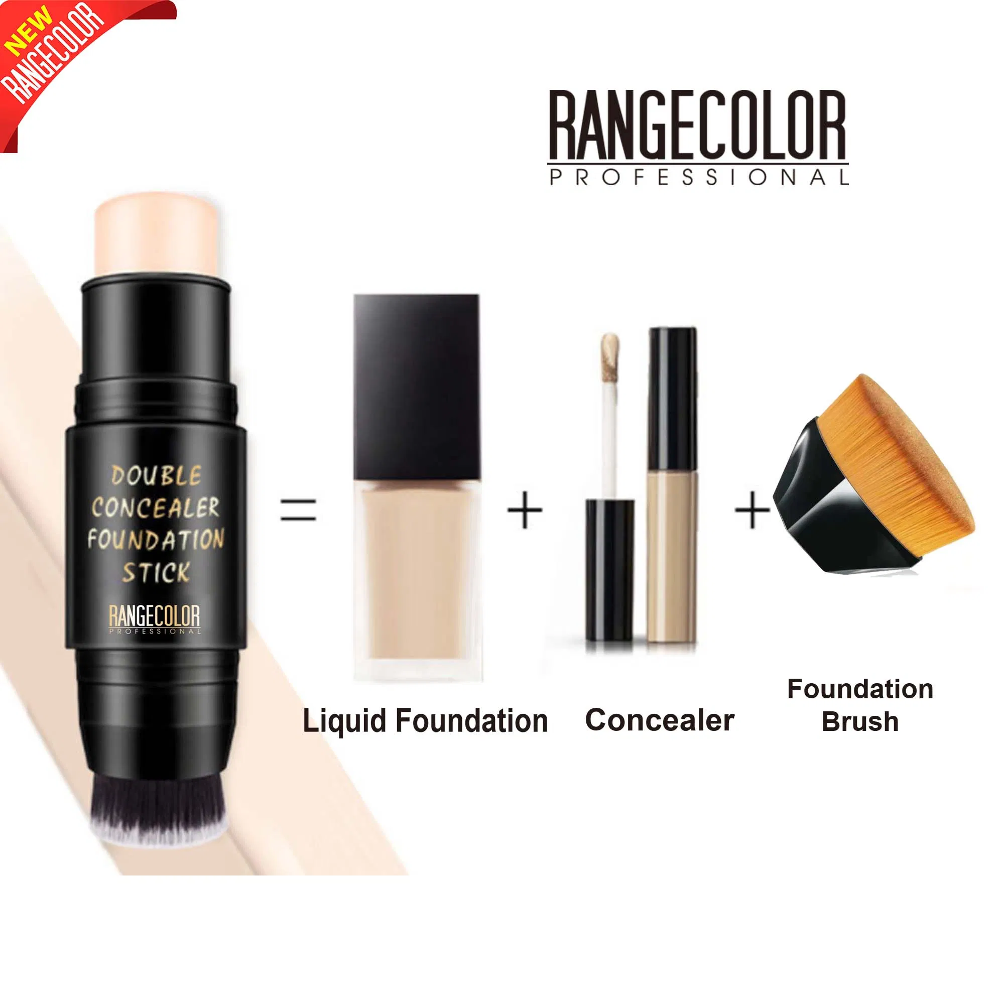 Unique Concealer Stick Double End Foundation Stick with Brush Custom Logo Full Coverage Solid Foundation with Private Label Service