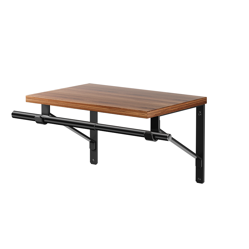 Folding Wall-Mounted Shelf, Space - Saving Foldable Desk, Smooth Corner Rustic Wood Shelf