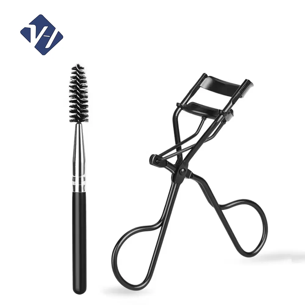 Factory Wholesale Popular Stainless Steel Black Makeup Tools Eyelash Brush Eyelash Curler