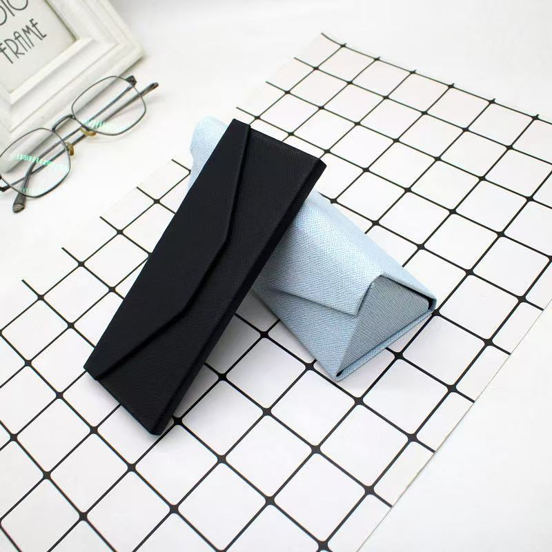 Hot Selling Custom Logo Sunglass Case Folding Triangle Glasses Case Eyewear Custom Logo Fashion Glasses Case