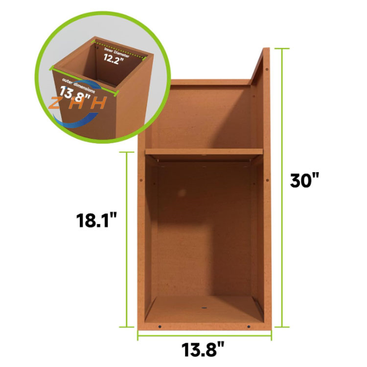 Corten Steel Metallic Heavy Planter for Outdoor Plants Metal Planter