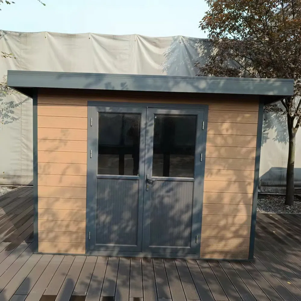 Whole Set Easy Installation Outdoor WPC Co-Extrusion Hollow Shed Garden House