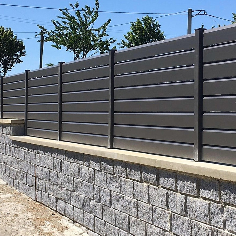 Wood Plastic Composite Waterproof Interior Decorative Metal Aluminum Garden Steel Wire WPC Balcony Outdoor 3D Chain Link Temporary PVC Color Garden Fence Panel