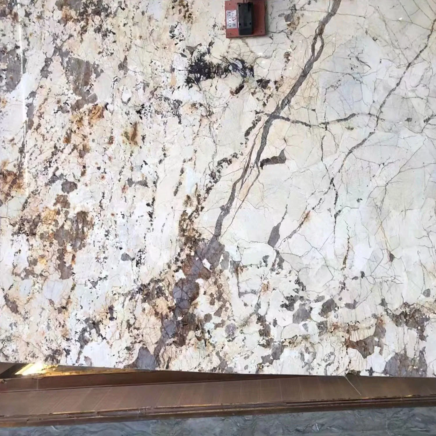 Luxury Stone Brazil Patagonia Pandora White Granite Slab for Interior Countertop Wall Floor Tile