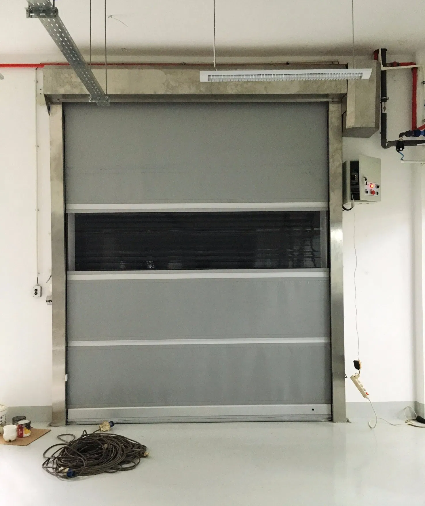 Interior Fast High Speed Rolling Shutters Anti Static Plastic PVC Door