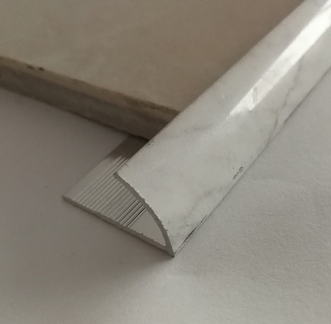 Stainless Steel Tile Trim with Marble Pattern