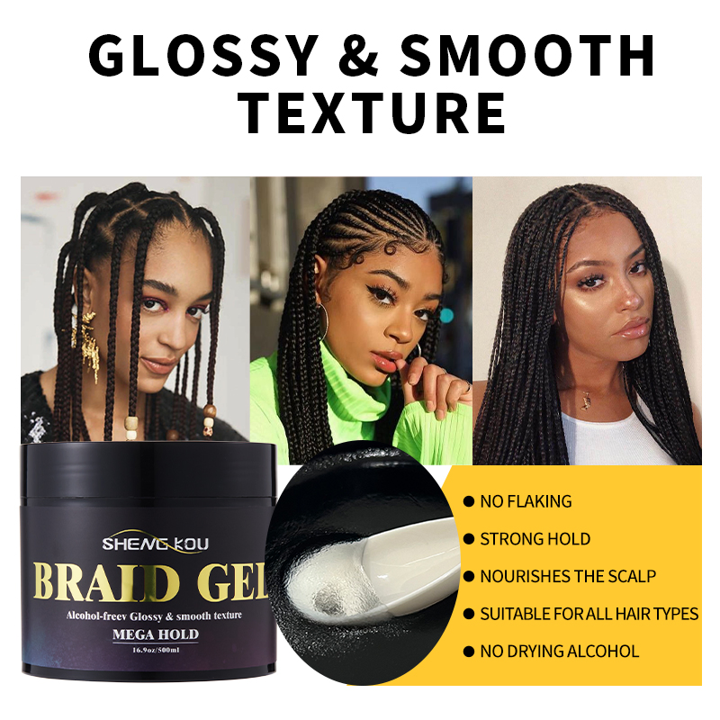 OEM/ODM Wholesale Loc N Twist Hair Styling Wax Castor Oil Braid Gel Extra Hold Private Label Braiding Gel