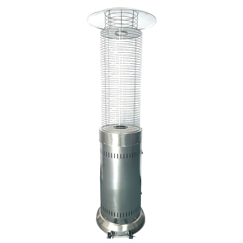 Hot Sell Glass Tube Cylindrical Outdoor Garden Heater Propane Flame Gas Patio Heater