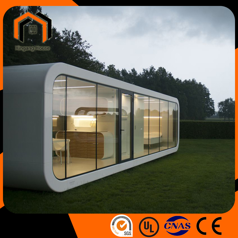 Movable Prefabricated House Modular Office Pod Steel Structure Prefab Homes Tiny House Folding Portable Apple Cabin