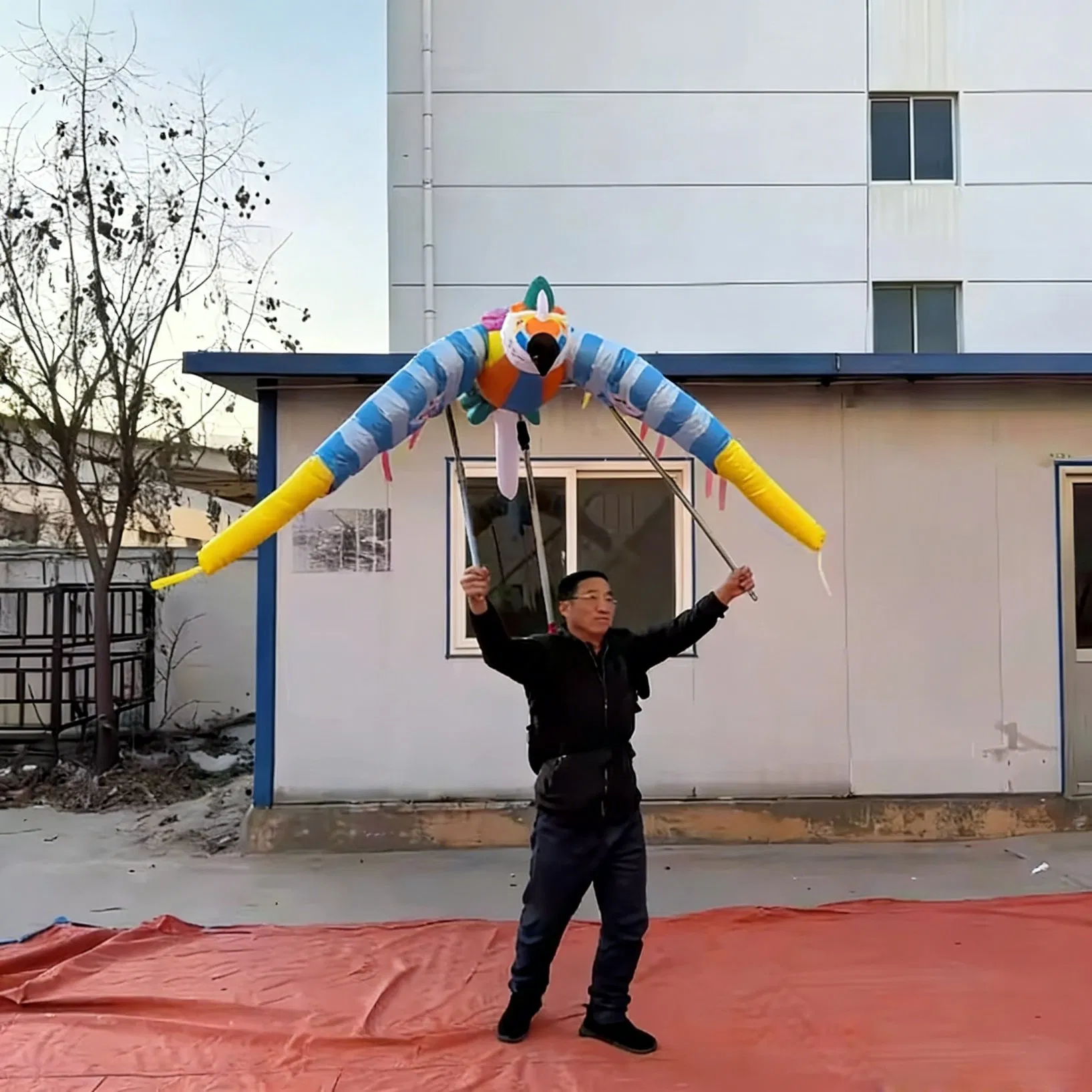 Inflatable Parrot Mascot Costume Cartoon Character for Adults for Cosplay Carnival Parties Performance Props