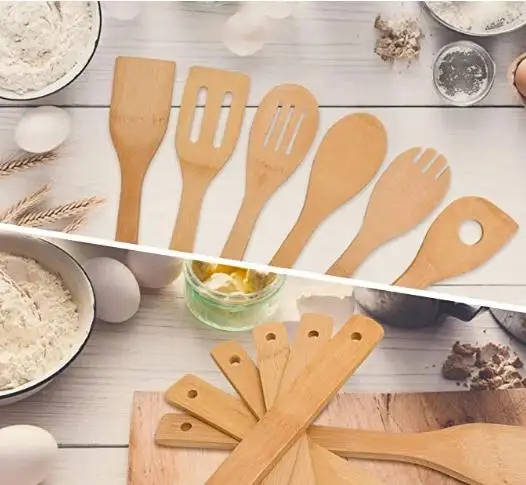 Hot Selling Kitchen Utensils Set Wooden Bamboo Utensils for Cooking