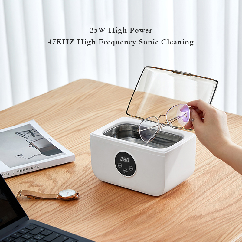 Portable Automatic Mini Ultrasonic Cleaner Jewelry Eyeglasses & Braces