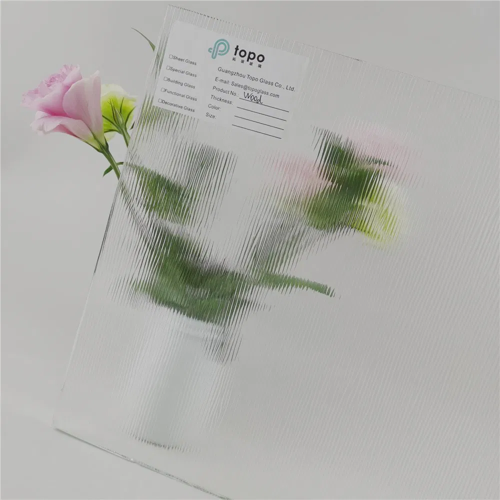 8mm Guangzhou Block Sight/Protect Privacy Wood Pattern Glass (CP-TP)