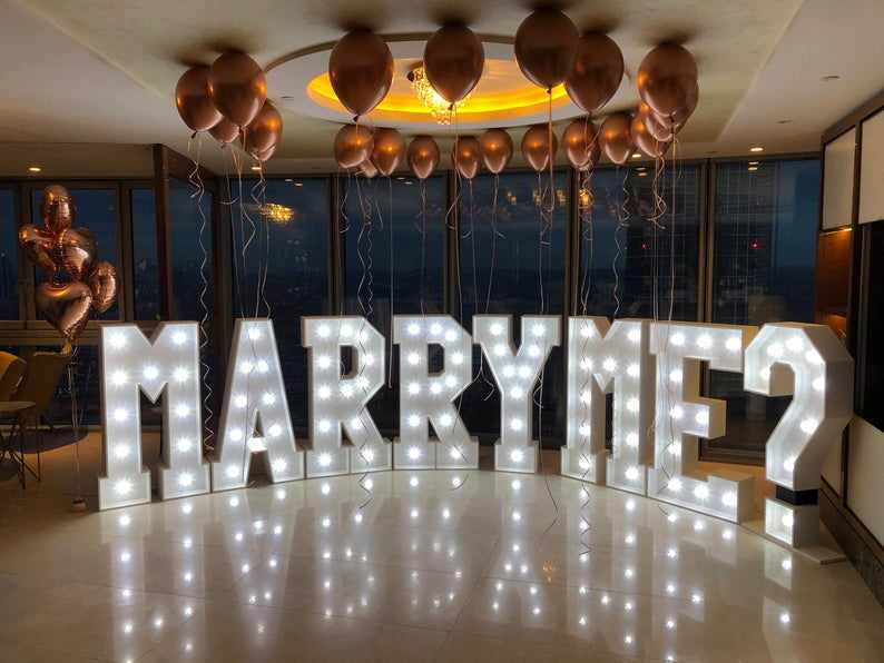 Custom Size Decorative Iron Light up Letters Sign Metal Bulb Alphabet Letter Lights Wedding Marquee Letter Light