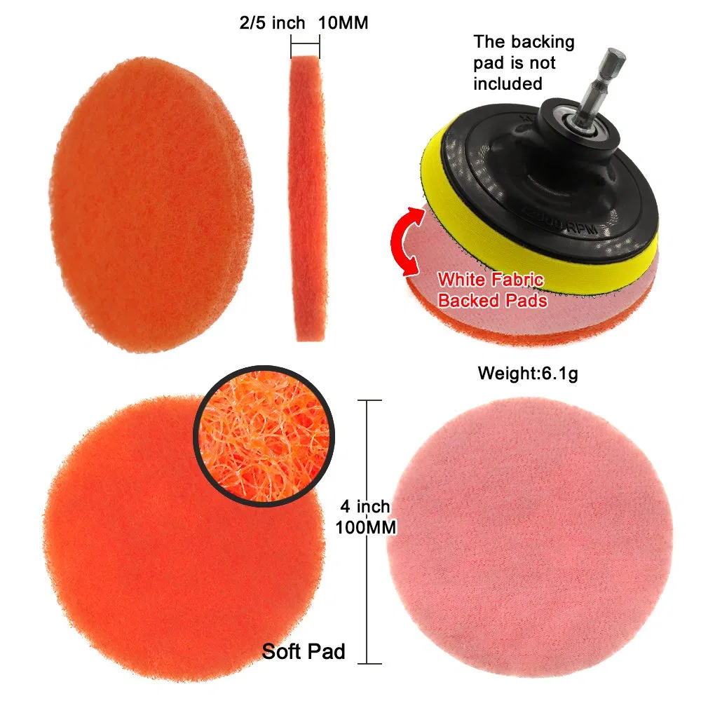 4 Inch 100mm Round Cleaning Abrasive Industrial Nylon Polishing Scouring Pad