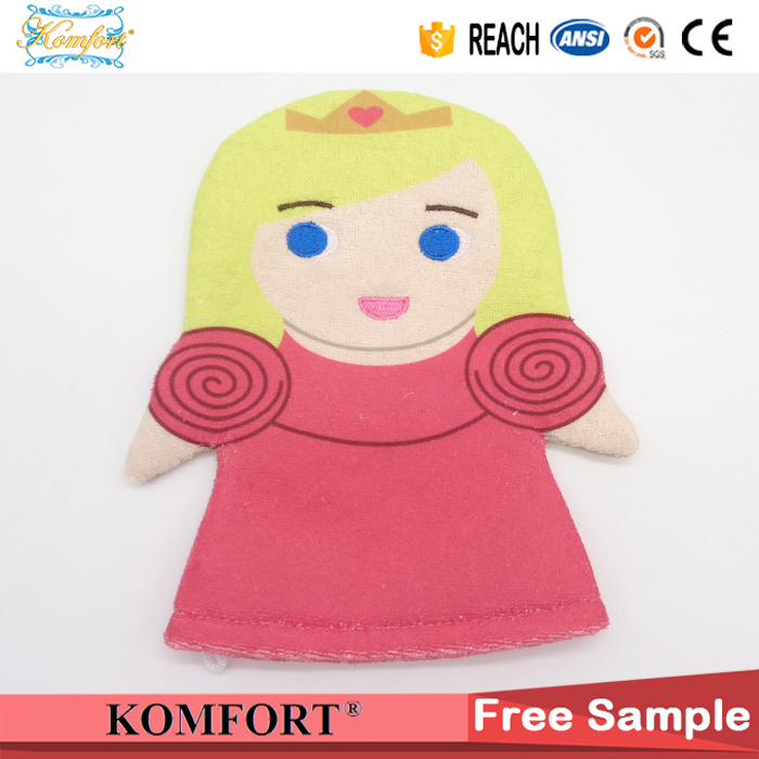 Kids Cute Girl Morocco Cleaning Hand Puppet Baby Bath Glove SPA Toy