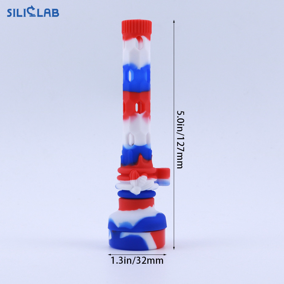 Honeycomb Tobacco Hand Pipe Mini Dabs Straw Silicone Smoking Pipe Oil Burner Nectar Collector